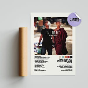 Poster dei Fall Out Boy / Salva il poster del rock and roll / Poster della copertina dell'album dei Fall Out Boy, stampa di poster da parete, poster personalizzato, arredamento per la casa