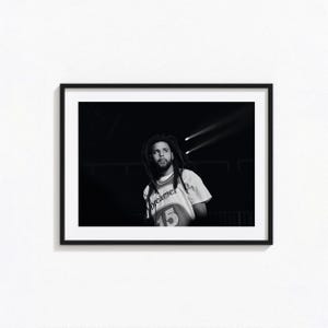 Poster di J. Cole / J. Cole, stampe artistiche in bianco e nero, poster musicali, decorazioni per la casa, stampe fotografiche, poster di Forest Hills Drive 2014, BAM237