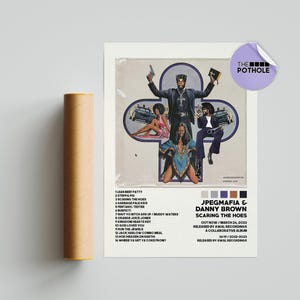 JPEGMAFIA & Danny Brown Posters / Scaring The Hoes Poster / Danny Brown, JPEGMAFIA / Album Cover Poster / Tracklist Poster, Custom Poster