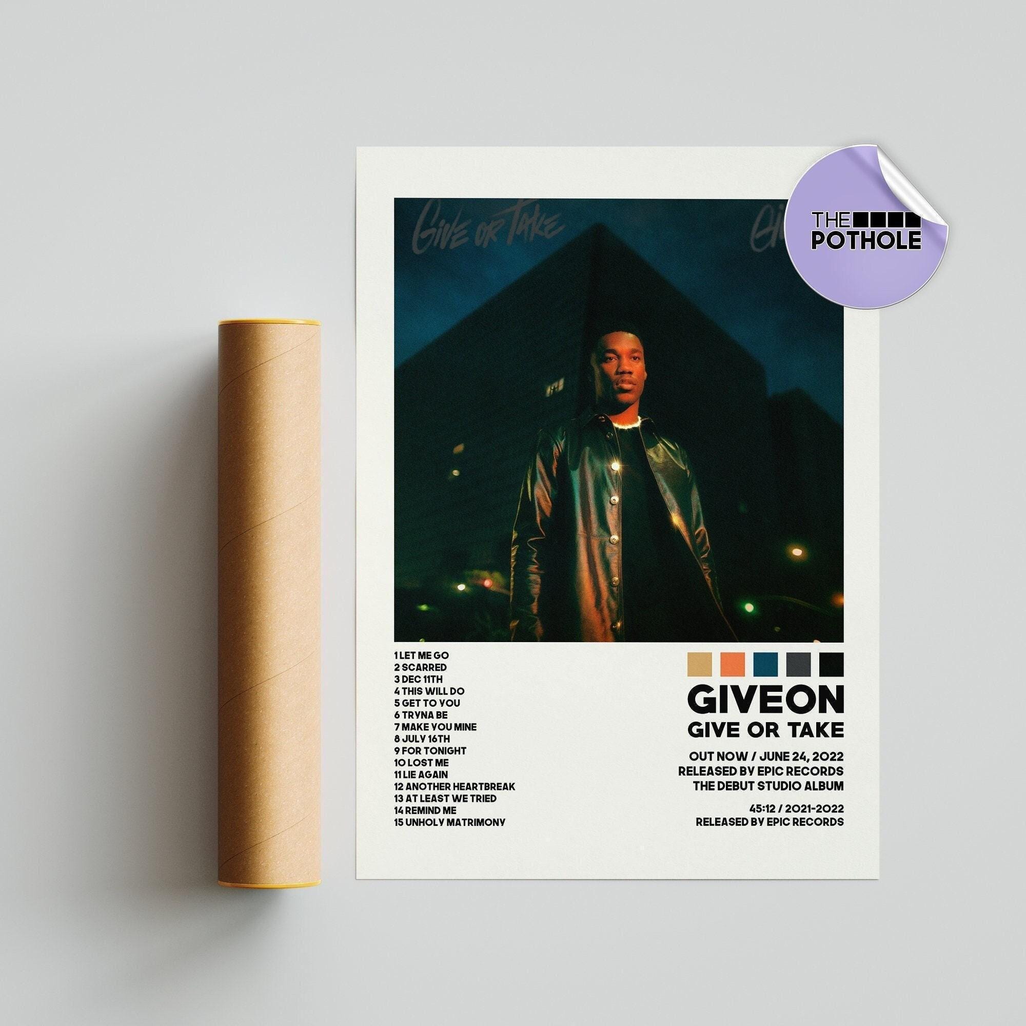 Giveon Posters / Give or Take Poster / Blonde Tracklist / Album Cover Poster Poster Print Wall Art, Custom Poster, Giveon, Give or Take