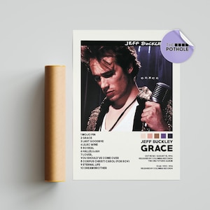 Pôsteres de Jeff Buckley / pôster de Grace / pôster de capa de álbum, pôster impresso, arte de parede, pôster personalizado, Grace, Jeff Buckley