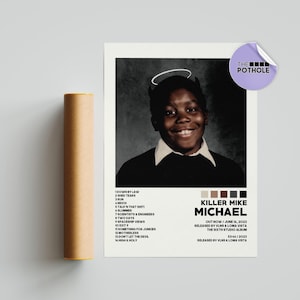 Poster di Killer Mike / Poster di Michael, Poster della copertina dell'album Tracklist, Stampa artistica da parete, Poster personalizzato, Killer Mike, Michael