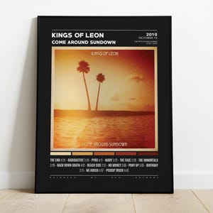 Kings of Leon Poster / Come around Sundowner Poster, Tracklist Album Cover Poster, Print Wall Art, Könige von Leon