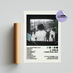 J. Cole / 4 Your Eyez Only / Poster copertina album Poster Stampa Wall Art A3, Poster personalizzato, Arredamento per la casa, Forest Hills Drive Dreamville