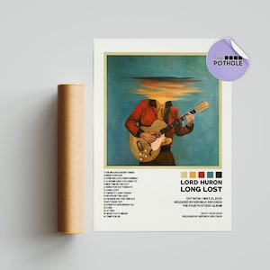 Pôsteres de Lord Huron, pôster de Long Lost, Lord Huron, pôster de capa de álbum de Long Lost, pôster de arte de parede, pôster personalizado