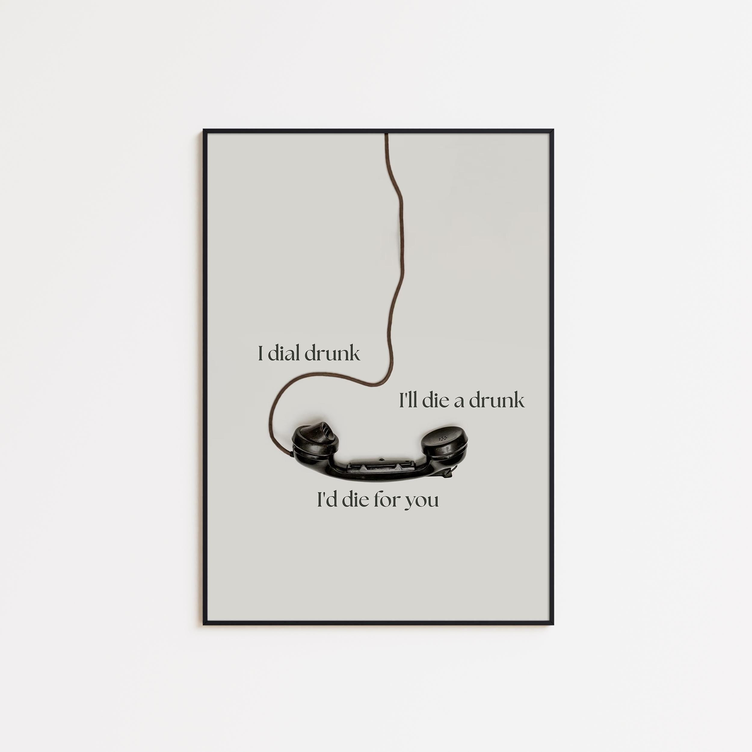 I Zifferblatt betrunken, ich sterbe ein betrunkenes Poster / Album Cover Poster / Print Wandkunst / individuelles Poster / Home Decor