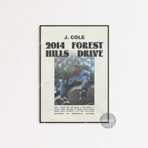 J. Cole / 2014 Forest Hills Drive / Poster copertina album, Poster stampa Wall Art, , 4 Your Eyez Only, Dreamville LESS238