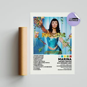 Poster di Marina and The Diamonds, Poster di Ancient Dreams in a Modern Land, Poster di copertina dell'album, Stampa di poster da parete, Poster personalizzato, Marina