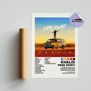 Khalid Poster / Free Spirit Poster / American Teen, Album Cover Poster Poster Print Wall Art, Custom Poster, Home Decor, Khalid, Free Spirit