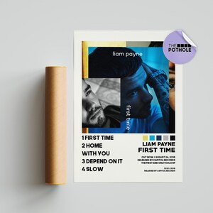 Pôsteres de Liam Payne / pôster de primeira vez, pôster de capa de álbum / pôster impresso, arte de parede / pôster personalizado / decoração de casa, TPWK, One Direction