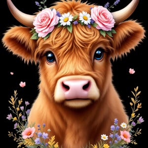 Highland Cow Printable Bookmark Bundle – 6 Identical Bookmarks | 2x6” Digital Download
