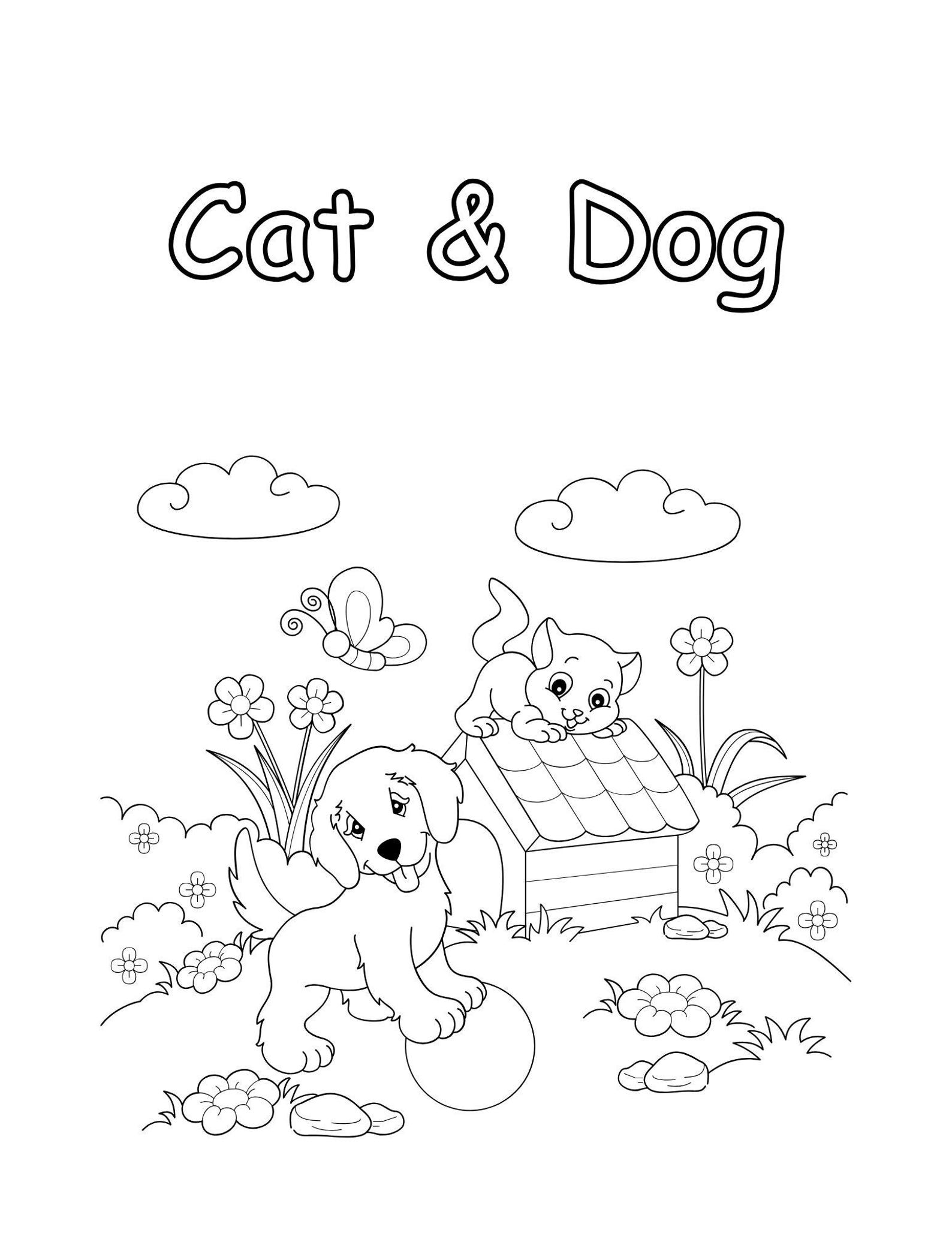 Cute Animals Coloring Book for Kids Ages 3+: Fun and Easy Coloring ...