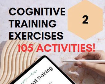 2. 105 Cognitive Training Exercises: Brain Boost, Memory & Logic (Printable Workbook)