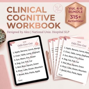 Bundle 4-6. 315 Cognitive Training Exercises: Word and Cognition Essentials Workbook (Printable Workbook)
