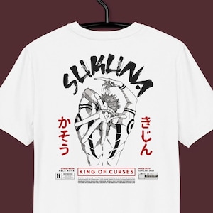 JJK Shirt T-Shirt Anime Streetwear Oversized Tee Sukuna Vintage Graphic Shirt Japanese Manga Shirt
