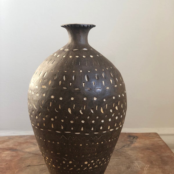 Carved Inlay Vase