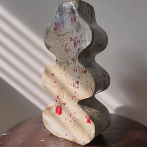 Tall Wavy Splatter Vase