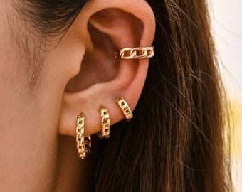 Hoop Earrings for Multiple Piercings, Multiple size hoop for Multi Piercings, Curated Ear Stack Set Gifts For her