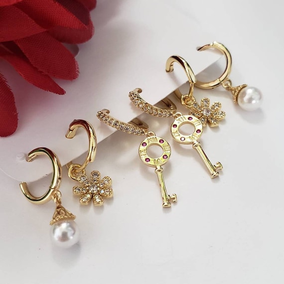 Key Charms in Gold and Silver 6pc