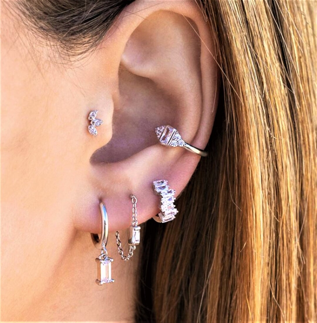 JewelryWe Creolen Ohrringe – Edelstahl Mit Zirkonia, Sandgestrahlt, 9mm Durchmesser, 4 Farben