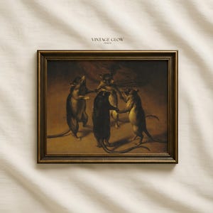 Impresión de la Danza de las Ratas / Arte animal vintage de estilo renacentista peculiar / Descarga digital / #V210