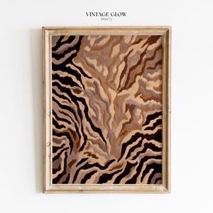 Y2K Brown Tiger & Leopard Print | Trendy Maximalist Rug-Inspired Wall Art | Digital Download | #V354