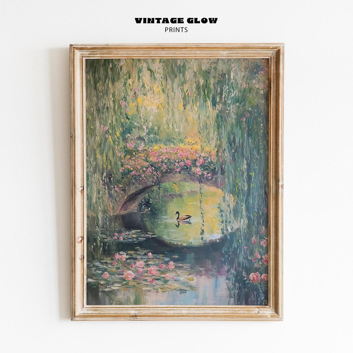 Monet Style Water Lily Print | Pastel Impressionist Floral French Country Wall Art | Digital Download - Etsy