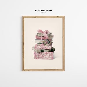 Pink Chinoiserie Floral Book Print | Minimalist Bookish Wall Art | Coquette Library Decor | Office Painting | Digital Download | #V279