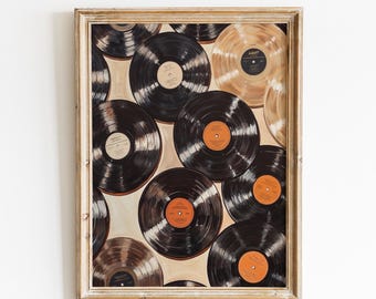 Retro Vinyl Record Print | Eclectic Music Lover Wall Art (Digital Download)