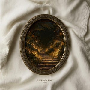 Kunstdruck „Glühwürmchen & Waldfeen“ | Stimmungsvolle, märchenhafte Walddekoration | Digitaler Download