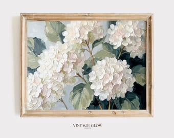 Hydrangea Floral Print | Vintage Cottagecore Wall Art (Digital Download)