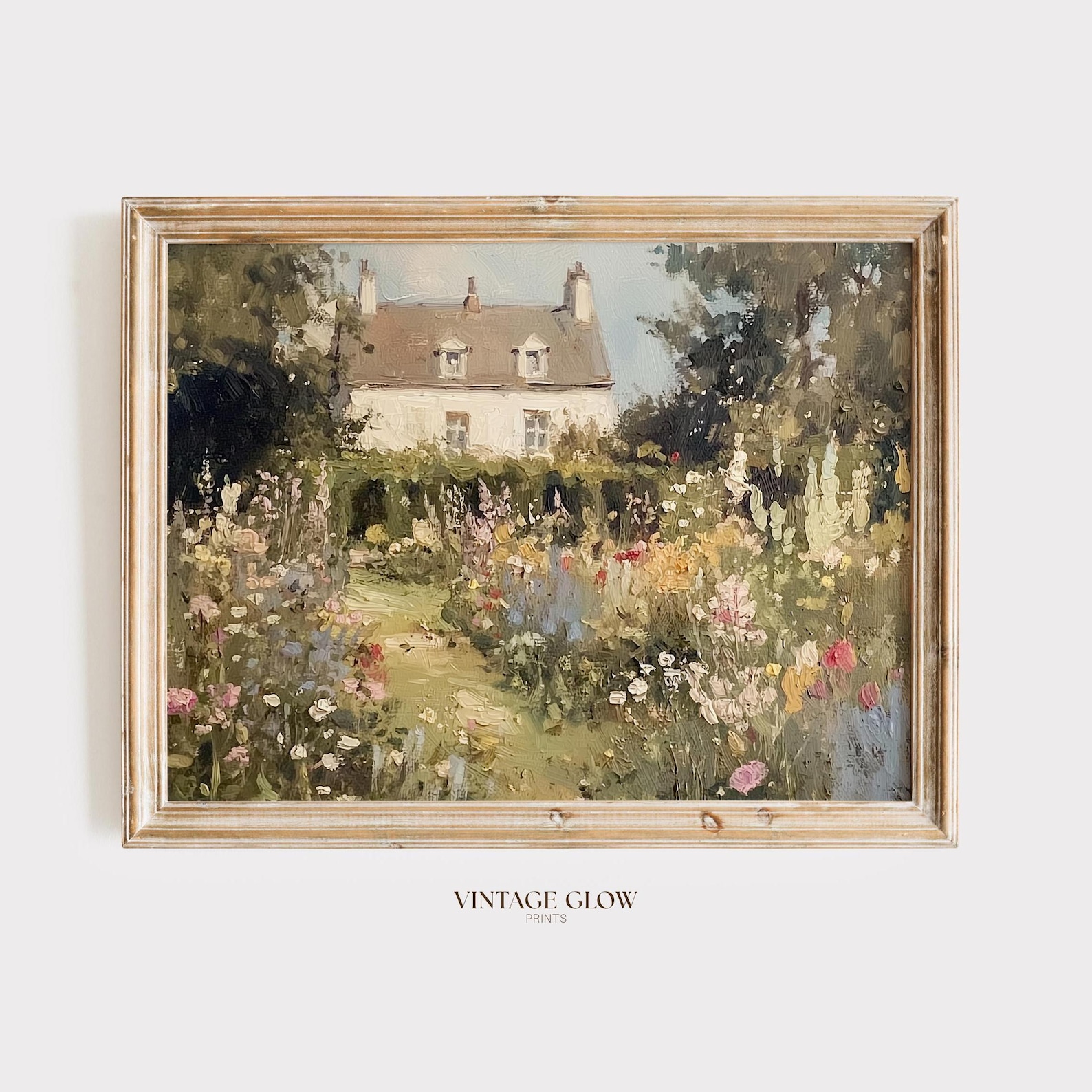 Cottage Garden Landscape Print | Spring Cottagecore Farmhouse Wall Art ...