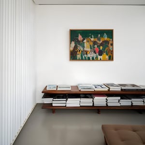 Vintage Abstract Horse Print | Rustic Equestrian Cottagecore Landscape Wall Art | Digital Download image 2