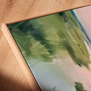 Pastellfärgat träsksolnedgångstryck | Landskapsdekor i kustnära Carolina | Rosa strandhuskonst | Digital nedladdning bild 3