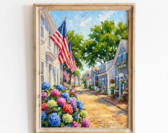 Vintage Americana Colonial Flag Print | 4th of July Farmhouse Wall Art (Digital Download)
