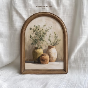 Mediterranean Olive Tree Print | Rustic Nature Wall Art | Botanical Landscape Painting | Tuscan Inspired Decor | Digital Download | #V311