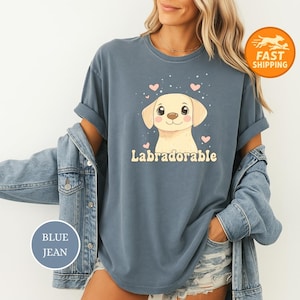 Labrador Retriever T-Shirt Labradorable Cute Dog Lover Gift Funny Dog Shirt Cute Puppy Tee for Dog Mom Dad Animal Lover Apparel