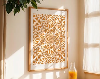 Geometrische Kunstdruck | Boho Wand Dekor |  Modernes Zuhause | Yoga Meditation Wand Kunst | Wohnzimmer | Einweihungsgeschenk