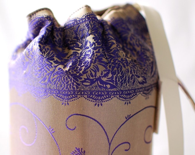 Gold and Purple Sari Yoga Mat Bag Etsy