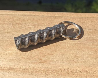 Handcrafted Rebar Keychain: Repurposed Metal Keyring