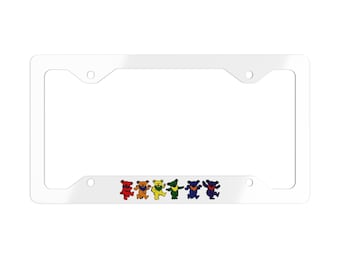 Have a Grateful Day License Plate Frame Dancing Bears and Terrapin