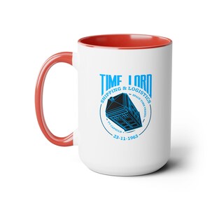 Time Lord Shipping & Logistics Two-Tone Coffee Mugs, 15oz