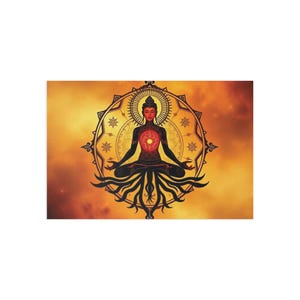Meditative Kunst Postkarten, spirituelle Dekoration, Mindfulness Greetings, Yoga Inspiration, Einzigartiges Geschenk für Mindful Living