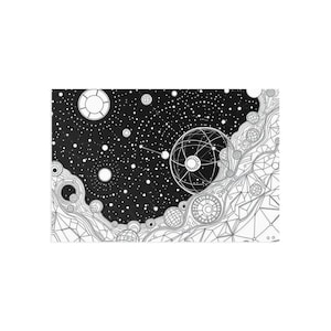 Cartes postales d'art cosmiques - Art de l'espace céleste, cartes de voeux uniques, décoration de nuit étoilée, cadeaux astronomiques, impressions d'art cosmique