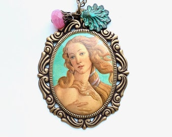 Aphrodite Necklace - Cameo Necklace - Birth of Venus Necklace - Aphrodite Jewelry - Greek Mythology Jewelry - Goddess Jewelry - Goddess Gift