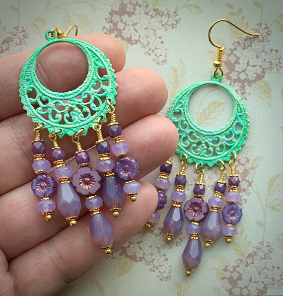 Boho chandelier best sale earrings