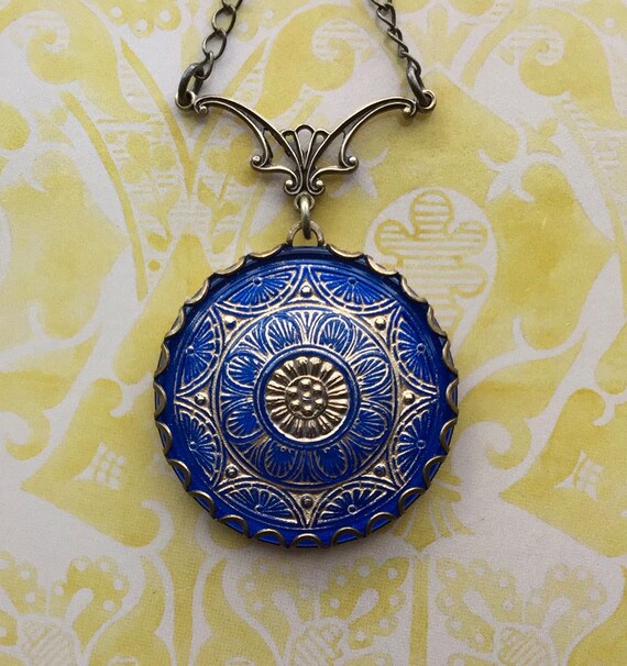Bohemian Necklace Blue Necklace Boho Jewelry Blue | Etsy