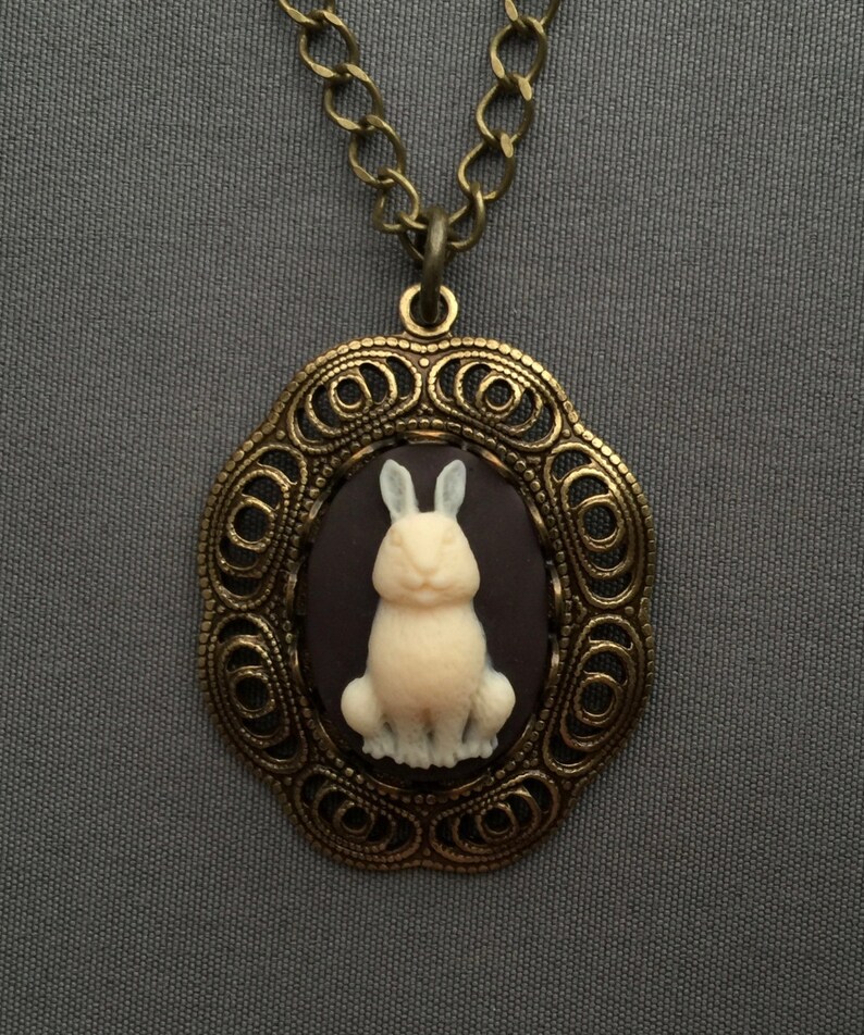 Rabbit Necklace Rabbit Jewelry Bunny Necklace Cute Etsy Canada