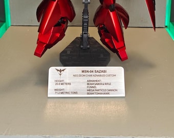 Sazabi display plaque Gunpla  *model not included