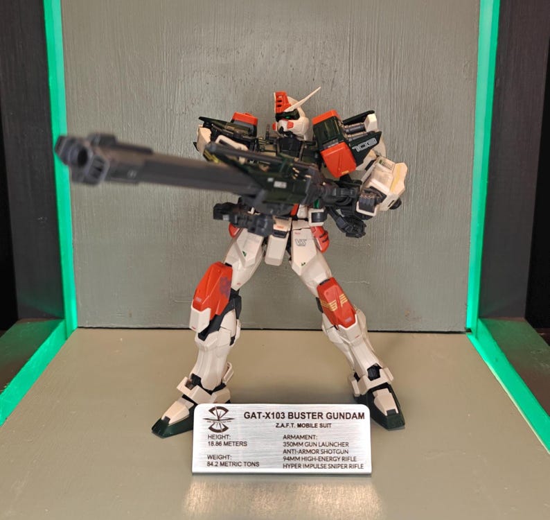 Buster Gundam display plaque Gunpla *model not included image 2
